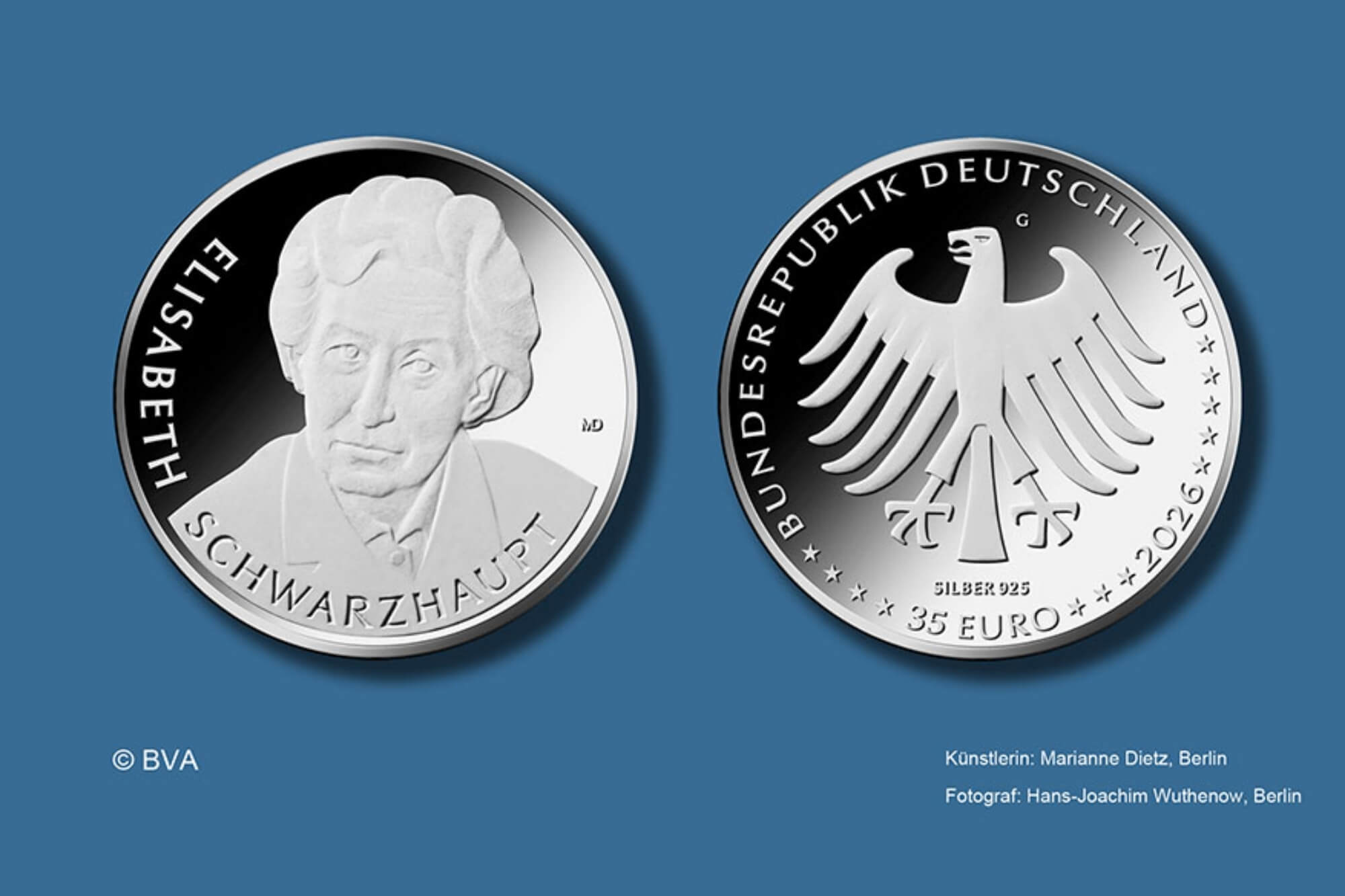 35 Euro Silbermünze Elisabeth Schwarzhaupt